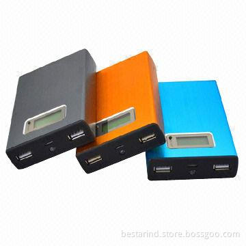 11,200mAh Dual USB Power Banks with Fashionable Design, Can Charge for iPhone and iPad